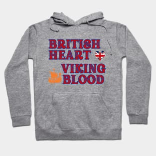 British Heart Viking Blood. Gift ideas for historical enthusiasts. Hoodie